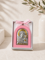 Kids Silver/Gold Panayia & Jesus Icon