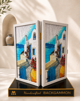 Greek Island Handcrafted Backgammon Set