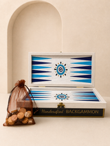 Greek Mati Handcrafted Backgammon Set