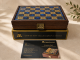 Handcrafted Chess Set - Blue & Gold