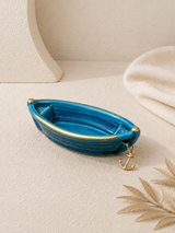 Small Greek Boat with Anchor Decor