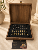 Handcrafted Greek Key Chess Set