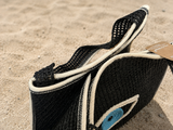 Woven Mati Beach Bag - Black