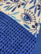 Blue Mati Olive Leaf Beach Bag