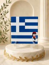 Greek Flag Tile Decor
