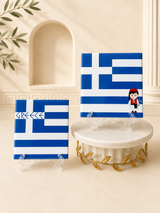 Greek Flag Tile Decor
