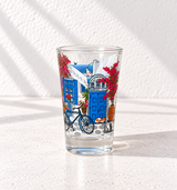 Bougainvillea & Blue Door Shot Glass