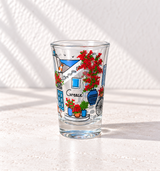 Bougainvillea & Blue Door Shot Glass