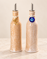 Tall Taupe Olive Oil Dispenser - Olive Branch or Mati Decor