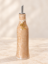 Tall Taupe Olive Oil Dispenser - Olive Branch or Mati Decor