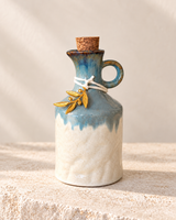 Blue/White Olive Oil Dispenser - Olive Branch or Mati Decor