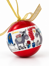 Christmas Bauble - Red Kalimera Donkey