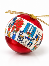 Christmas Bauble - Red Greek Laneway