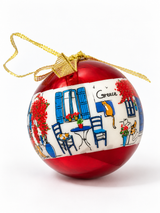 Christmas Bauble - Red Greek Laneway