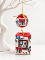 Christmas Bauble - Red Greek Laneway