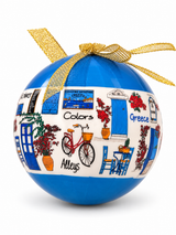 Christmas Bauble - Blue Greek Laneway