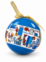 Christmas Bauble - Blue Greek Laneway