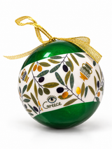 Christmas Bauble - Green Olive Leaf Mati