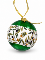 Christmas Bauble - Green Olive Leaf Mati