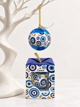 Christmas Bauble - Blue Gold Mati