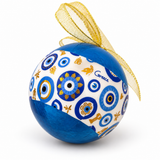 Christmas Bauble - Blue Gold Mati