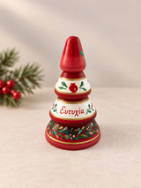 PRE-ORDER - Hand-Painted Greek Wishes XMAS decor - Red