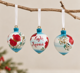PRE-ORDER - Hand-Painted Greek Kali Xronia Pomegranate XMAS Bauble