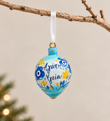 PRE-ORDER - Hand-Painted Mati Greek Wishes XMAS Bauble