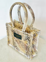 Sorena Snakeskin Mini Tote Bag