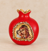 PRE-ORDER - Handcrafted Ceramic Pomegranate with Icon