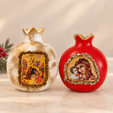 PRE-ORDER - Handcrafted Ceramic Pomegranate with Icon