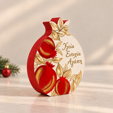 PRE-ORDER - Hand-Painted Xmas Pomegranate- Greek Wishes