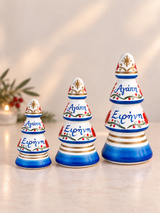 PRE-ORDER - Hand-Painted Greek Wishes XMAS Decor - Blue