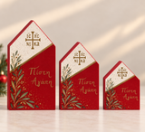 PRE-ORDER Hand-Painted Greek House – Faith & Love
