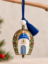 PRE-ORDER Hand-Painted Greek Christmas Bell Ornament