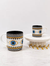 Mosaic Greek Key and Mati Espresso Cup & Mug