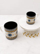 Mosaic Greek Key and Mati Espresso Cup & Mug