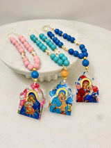Panayia and Jesus Hanging Charm