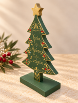 PRE-ORDER Hand-Painted Greek Wishes Christmas Tree - Olive