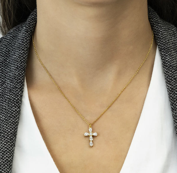 Ariana Gold Cross Necklace