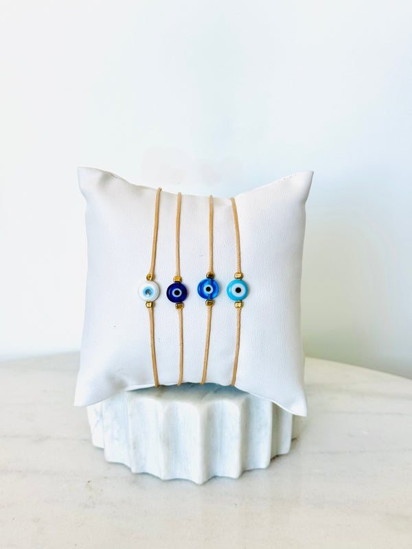 Mati Cream String Bracelet