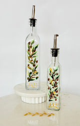 Hand-Painted Olive Oil Bottle - Olive