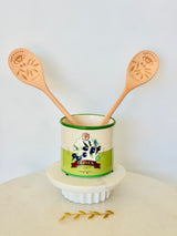 Olive Ceramic Utensil Holder