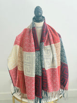 Greek Key Pashmina Scarf