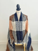 Classic Tones Greek Meander Pashmina Scarf