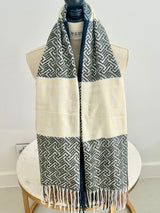 Classic Tones Greek Meander Pashmina Scarf