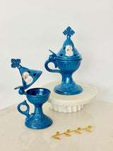 Thimiato, Incense Burner - Teal Blue