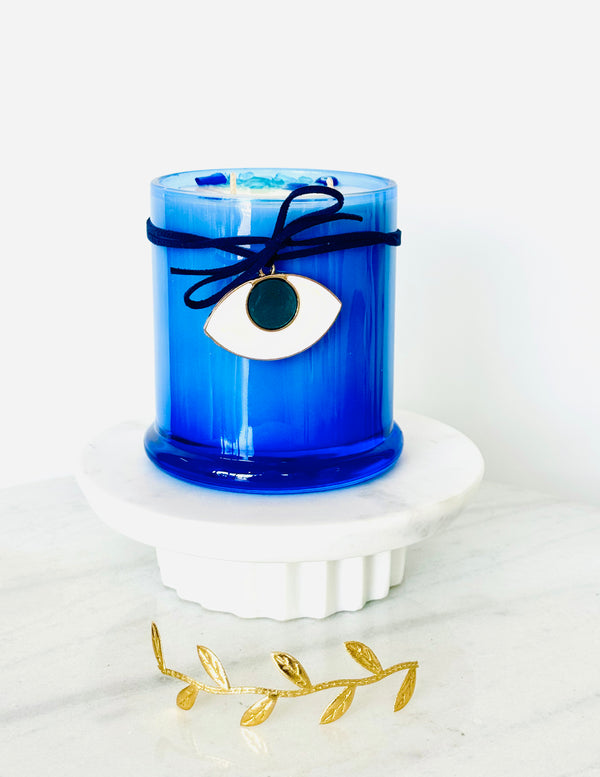 Blue Mati Candle