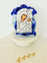 Panayia & Baby Jesus Glass Icon
