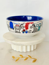 Ceramic Dog Bowl - Donkey